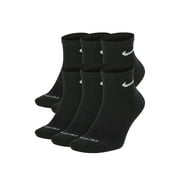 Men's Nike 6-Pack Everyday Plus Cushion Ankle Training Socks Color: Black Size: 8-12