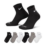 Men's Nike 6-Pack Everyday Plus Cushion Ankle Training Socks Color Multi Size 6-8