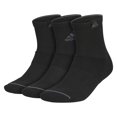 thumbnail image 1 of Men's adidas Cushioned Sport 2.0 High Quarter Sock 3-Pack Color: Black Grey Size: N/A, 1 of 4