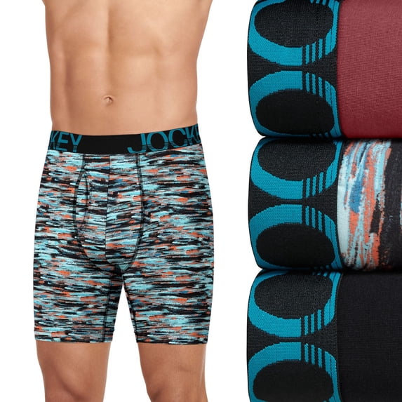 Men's Jockey® 3-pack ActiveStretch™ Long Leg Briefs Color: Black Multi Size: M