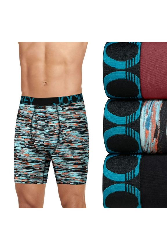 Men's Jockey® 3-pack ActiveStretch™ Long Leg Briefs Color: Black Multi Size: M