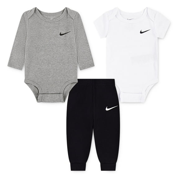 Baby Nike Bodysuits and Pants 3 Piece Set Color: Black Size: 3 MONTHS