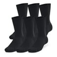thumbnail image 1 of Men's Under Armour Training Cotton 6-Pack Crew Socks Color: Black Size: 9-13, 1 of 4
