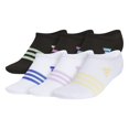 thumbnail image 1 of Girls adidas 6-Pack Superlite 3.0 No Show Socks Color: Black White Blue Size: MEDIUM, 1 of 4