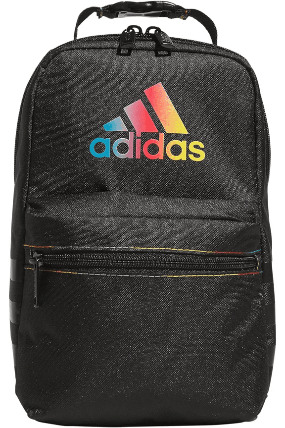 Santiago Insulated Lunch Bag (6.5L) with Clip Lock Handle, Black Rainbow, One Size