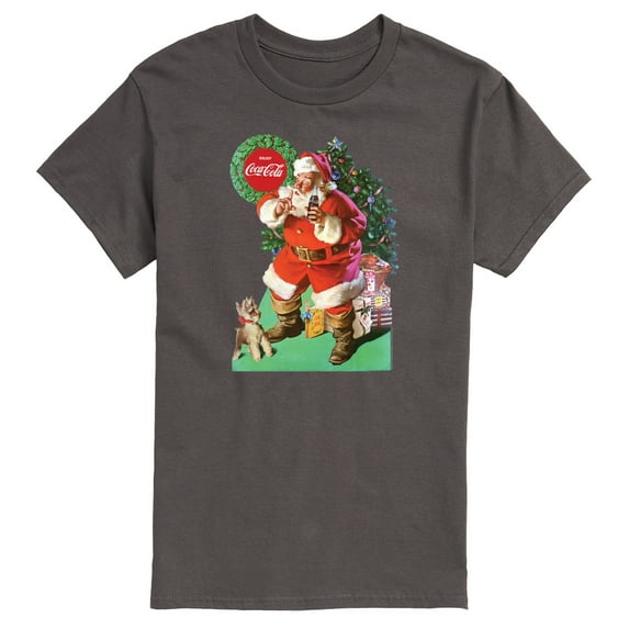 Coca-Cola - Vintage Santa with Dog - Men's Short Sleeve Graphic T-shirt