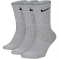 thumbnail image 1 of Nike Men's  Everyday Plus Cushion Crew Training Socks Grey Size: 8-12, 3-pack, 1 of 4
