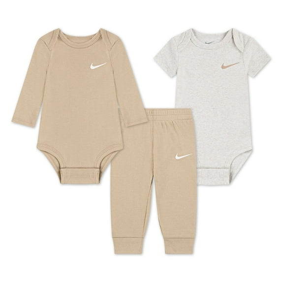 Baby Nike Bodysuits and Pants 3 Piece Set Color: Hemp Size: 3 MONTHS