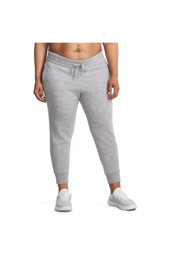 Plus Size Under Armour Rival Fleece Joggers Color: Mod Gray Heather Size: 3X