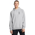 thumbnail image 1 of Men's Under Armour Rival Fleece Textured Tri-Logo Hoodie Color: Mod Gray Light Heather Size: L, 1 of 4