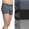 thumbnail image 1 of Men's adidas 3-Pack Stretch Trunk Boxer Briefs Color: Onix Gray Black Gray Size: XL, 1 of 4