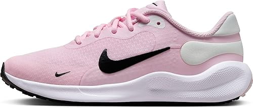 NIKE Boy's Sneaker Low, Pink Foam Black Summit White White, Size 5 Big Kid