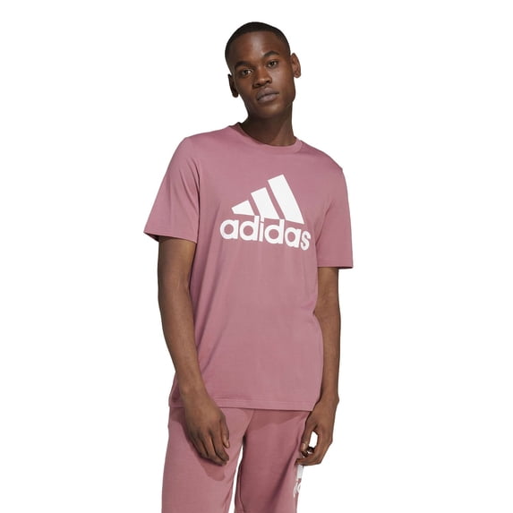 Men's adidas Classic Badge of Sport Tee Color: Preloved Crimson White Size: L