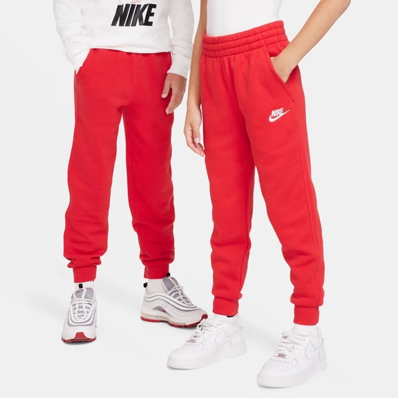 Kids 7-20 Nike Club Fleece Joggers Color: Red Size: MEDIUM