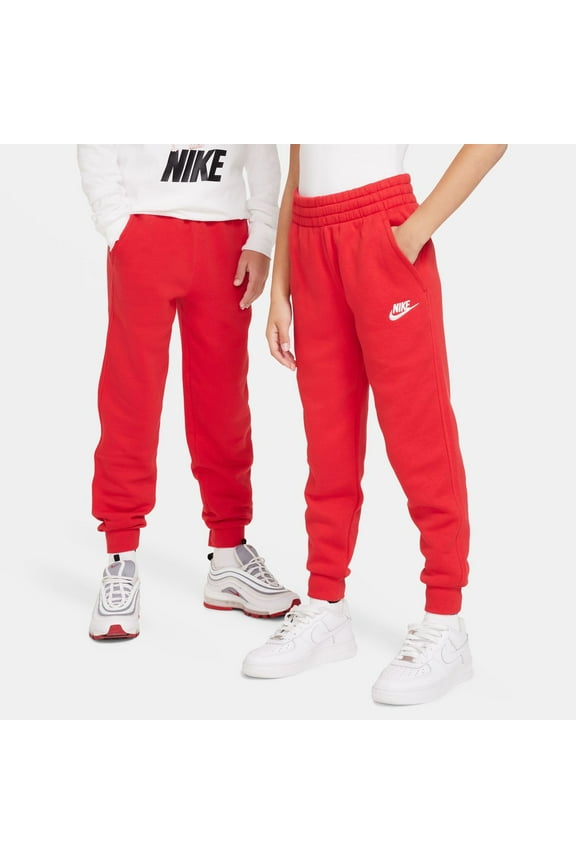 Kids 7-20 Nike Club Fleece Joggers Color: Red Size: MEDIUM