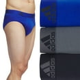 thumbnail image 1 of Men's adidas 3-pack Cotton Stretch Briefs Color: Royal Blue Gray Legend Size: L, 1 of 4