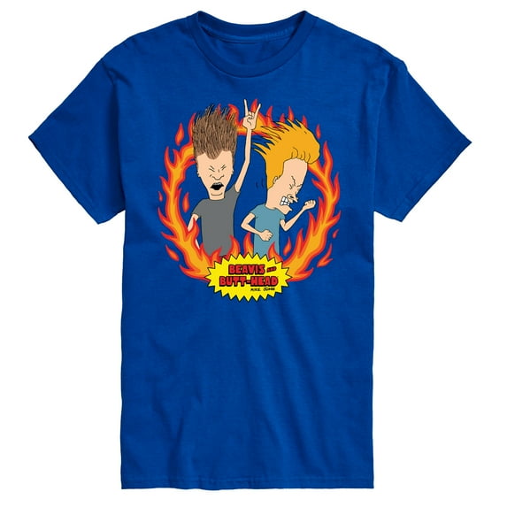 Beavis & Butthead - Rock Flames - Men's Short Sleeve Graphic T-Shirt