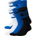 thumbnail image 1 of Men's Nike 6-pack Everyday Plus Cushion Crew Training Socks Color: Royal Size: 5-7, 1 of 3