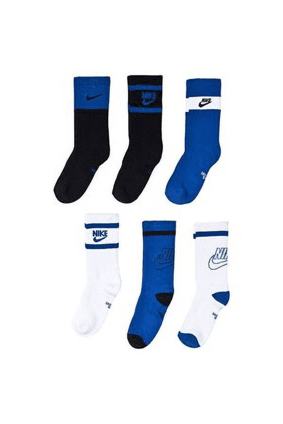 Men's Nike 6-pack Everyday Plus Cushion Crew Training Socks Color: Royal Size: 9-11