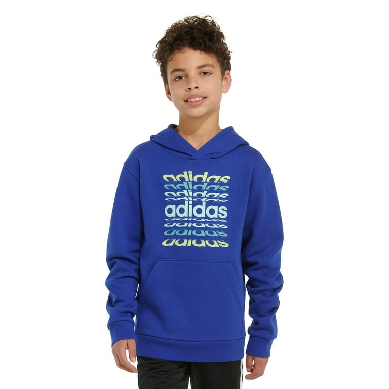 Boys 4 7 adidas Brand Pullover Hoodie Color Semi Lucid Blue Size 7