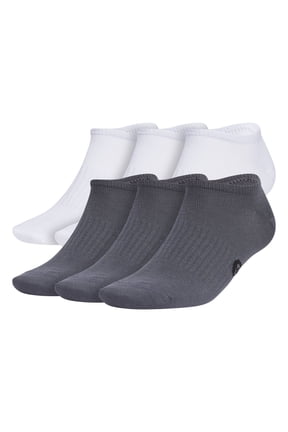 Men's Adidas 6-pack Everyday Plus Cushion Crew Training Socks Color: White Black Gray Size
