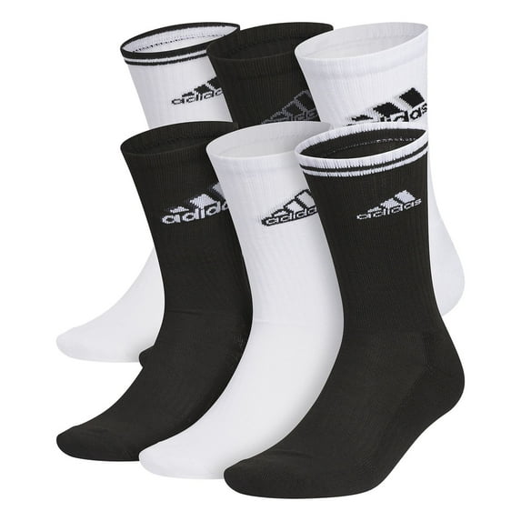Men's Nike 6-pack Everyday Plus Cushion Crew Training Socks Color: White Black Grey Size: N/A