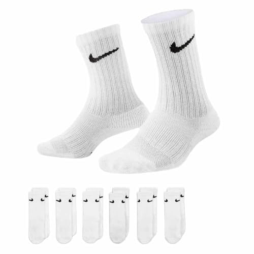 Men's Nike 6-pack Everyday Plus Cushion Crew Training Socks Color: White Size: 4-5