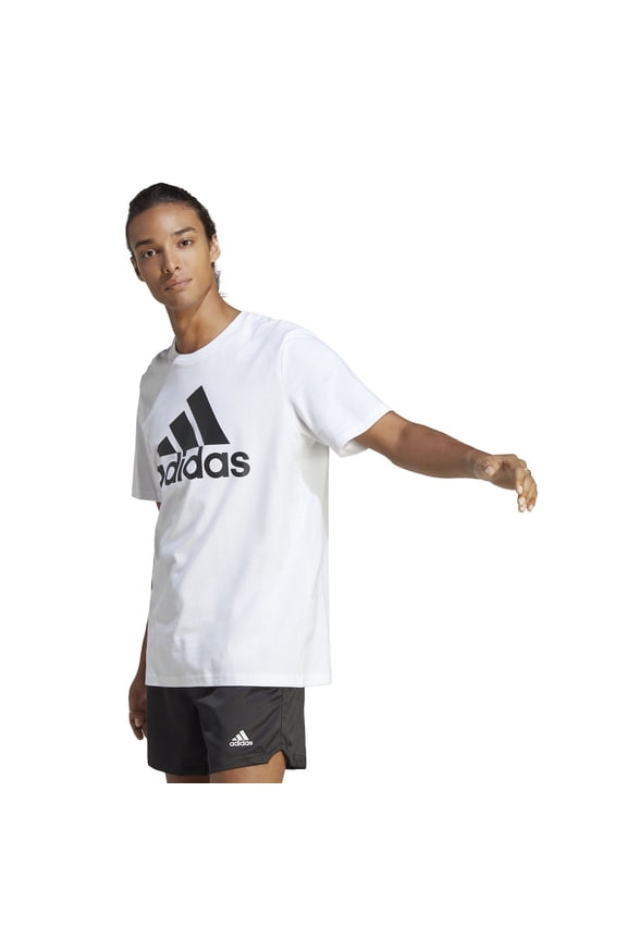 Big & Tall adidas Essentials Big Logo Single Jersey Tee Color: White Size: L TALL