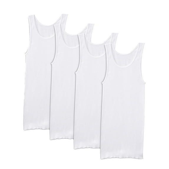 Men's Fruit of the Loom® 4-pack Premium A-Shirt Tank Top Set Color: White Size: XL