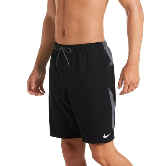 Men's Nike 9" Core Contend Swim Trunks Color: Night Black Size: M