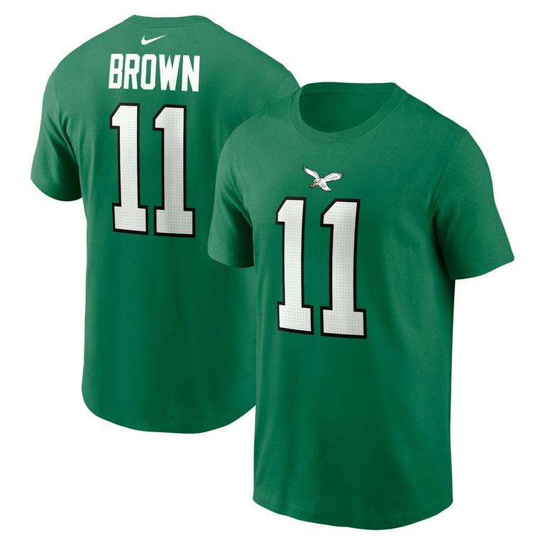 Men s Nike A.J. Brown Kelly Green Philadelphia Eagles Alternate Player Name Number T Shirt Walmart