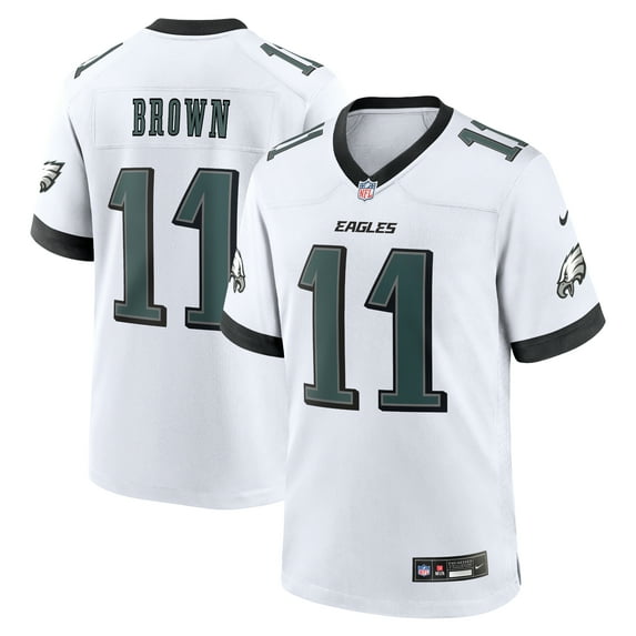 Men's Nike A.J. Brown White Philadelphia Eagles White Game Jersey