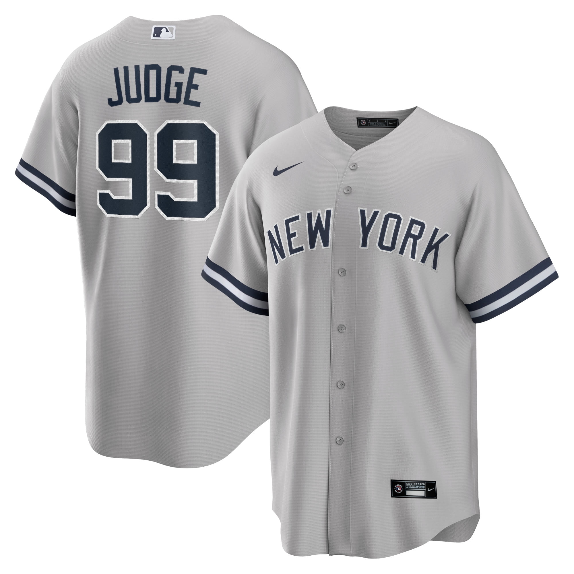 Men's Nike Aaron Judge Gray New York Yankees Big & Tall Road Replica