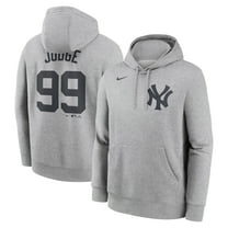 Men's Nike Aaron Judge Heather Gray New York Yankees Player Name & Number Club Fleece Pullover Hoodie