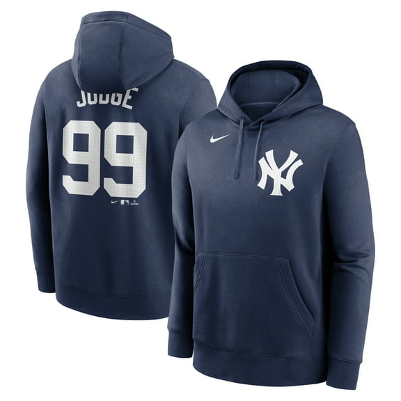 Men's Nike Aaron Judge Navy New York Yankees Player Name & Number Club Pullover Hoodie