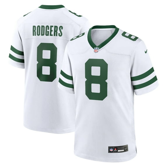 Youth Nike Aaron Rodgers Legacy White New York Jets Game Jersey