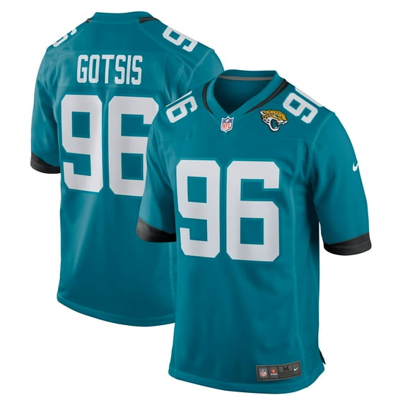 Men's Nike Adam Gotsis Teal Jacksonville Jaguars Game Jersey