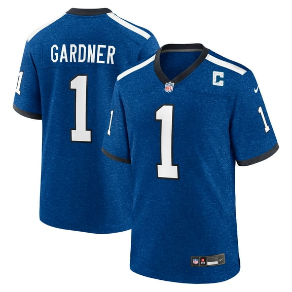 Men's Nike Ahmad Sauce Gardner Heather Royal Indianapolis Colts Alternate 2 Indiana Nights Game Jersey