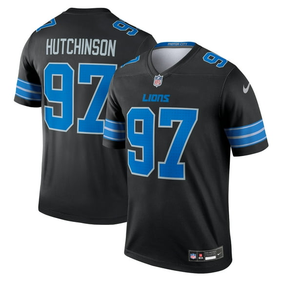 Men's Nike Aidan Hutchinson Black Detroit Lions Legend Player Performance Top