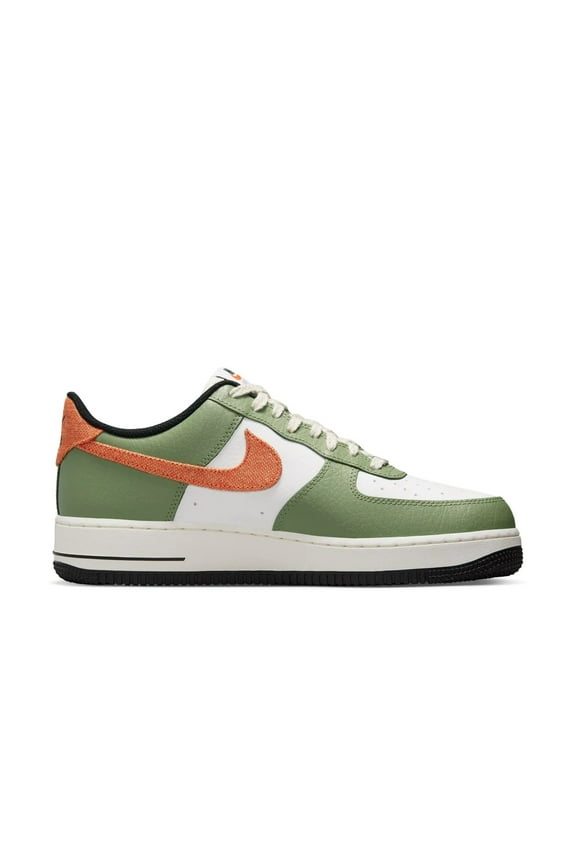 Men's Nike Air Force 1 '07 Oil Green/Safety Orange-White (FD0758 386) - 8