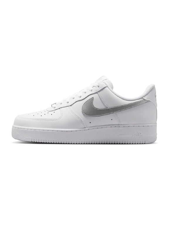 Men's Nike Air Force 1 '07 White/Metallic Silver (FJ4146 134) - 9.5