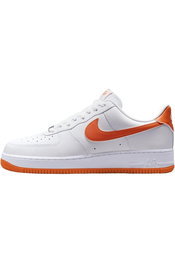 Men's Nike Air Force 1 '07 White/Safety Orange-White (FJ4146 109) - 9.5