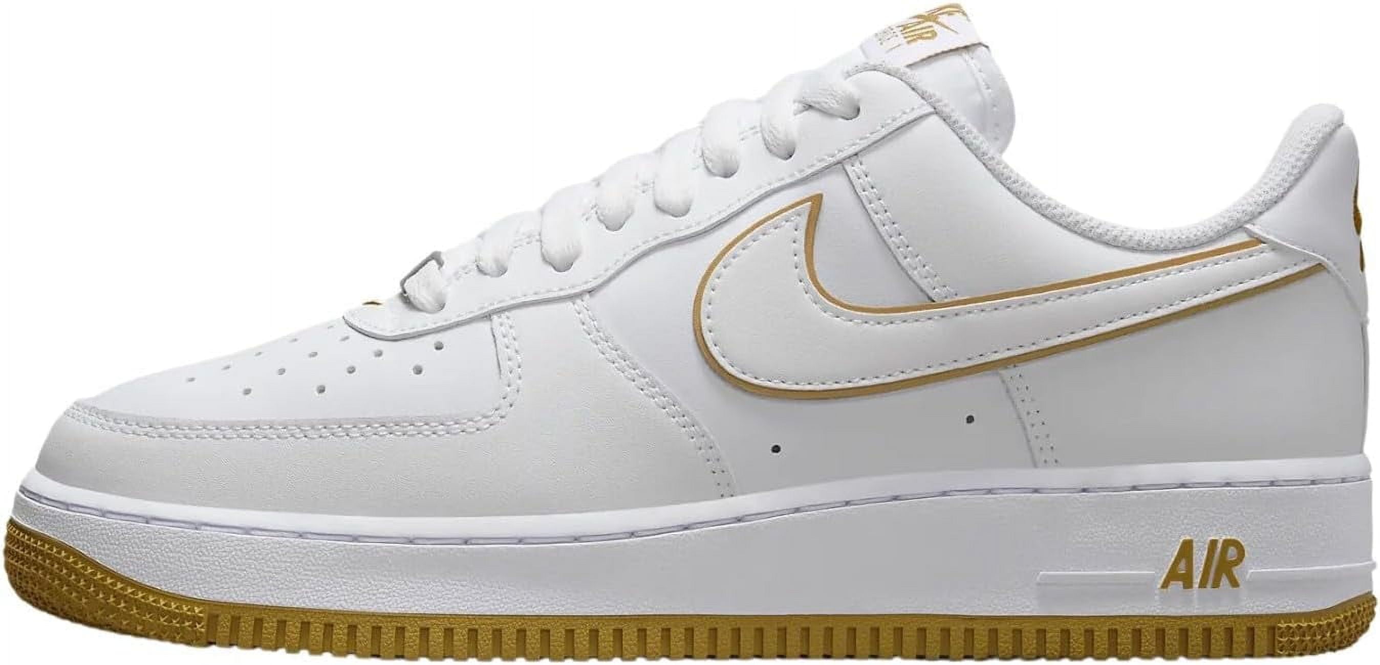 国内配送 NIKE AIR FORCE 1 '07 WHITE/UNIV GOLD-WHITE Nike Mens Air Force 1 '07 Basketball Shoes,White/University