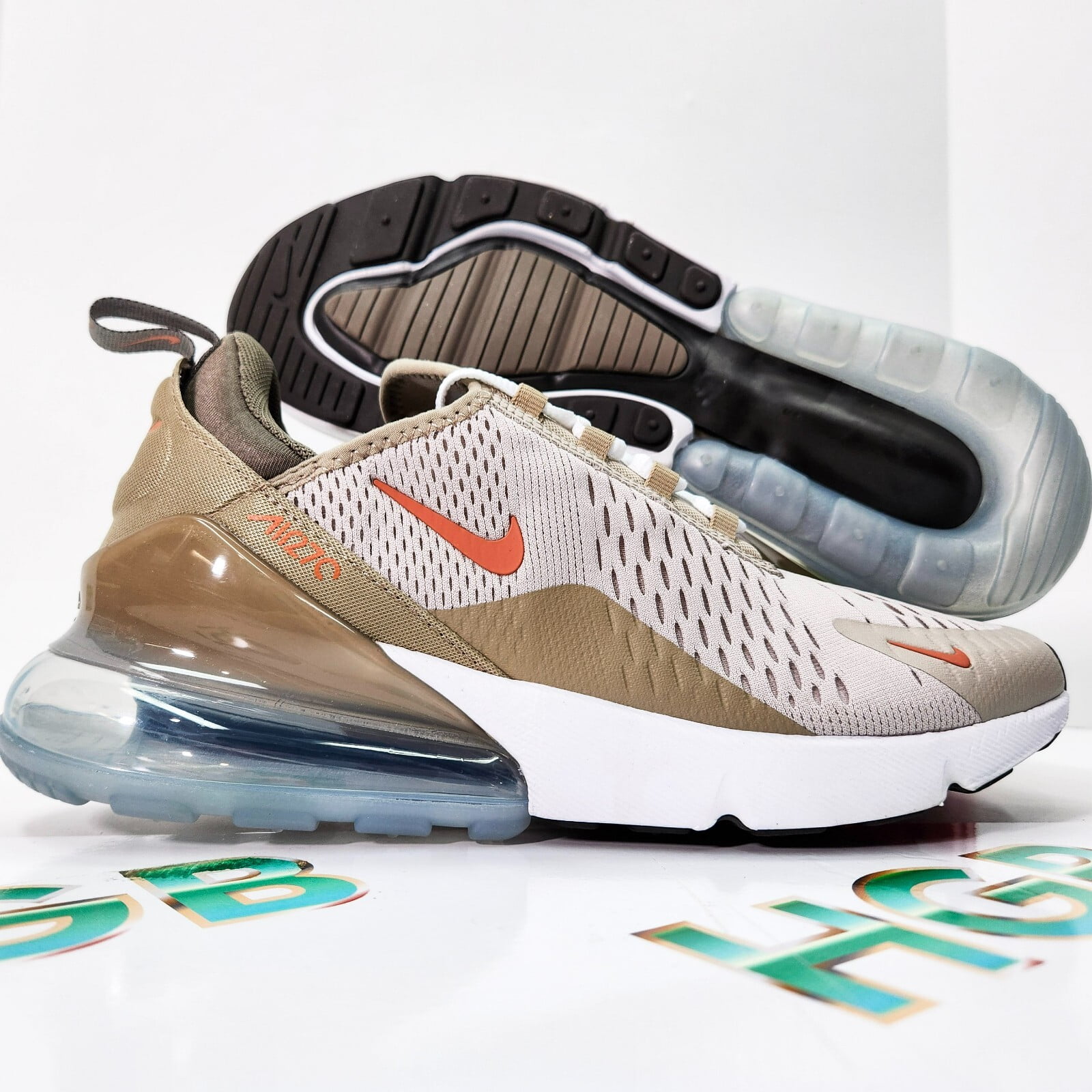 Men's Nike Air Max 270 Cream II/Rust Oxide-Khaki (DZ4396 200) - 9