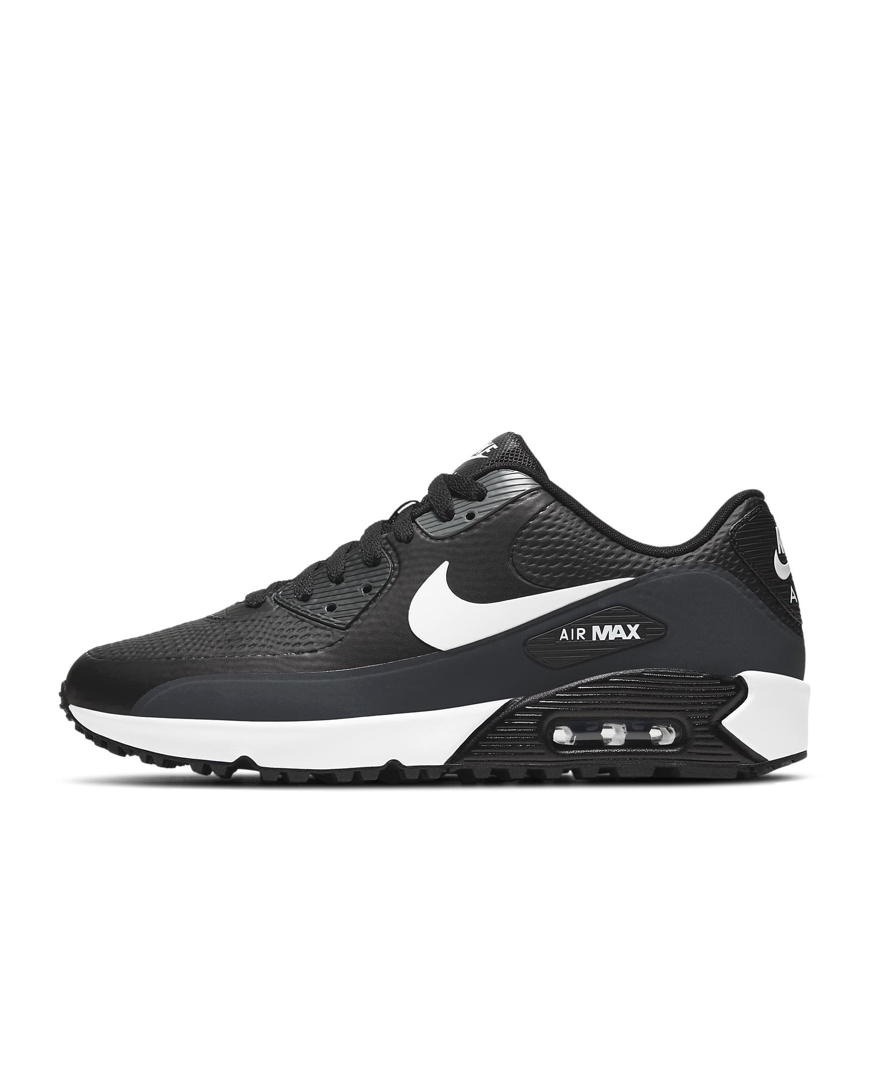 nike black and white shoes air max