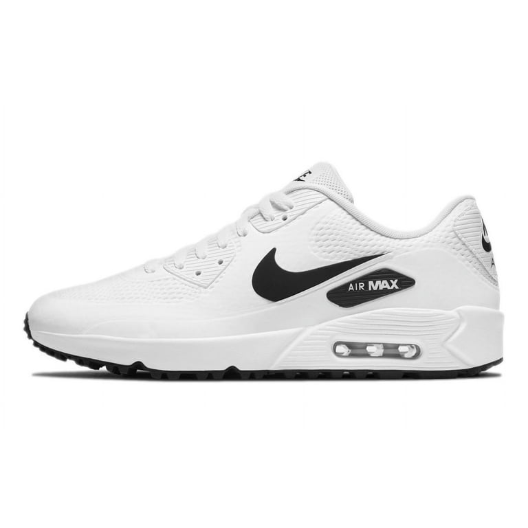 Men s Nike Air Max 90 Golf White Black CU9978 101 9 Walmart
