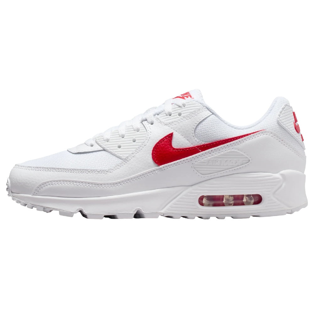 Men's Nike Air Max 90 White/University Red-White (DM0029 120) - 13