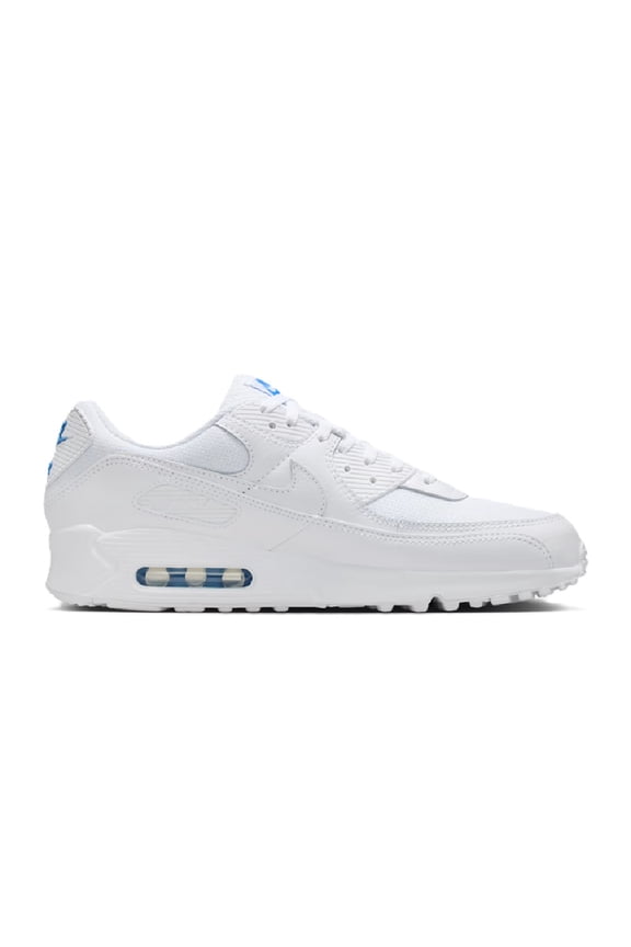 Men's Nike Air Max 90 White/White-Blue Crystal (DM0029 123) - 10