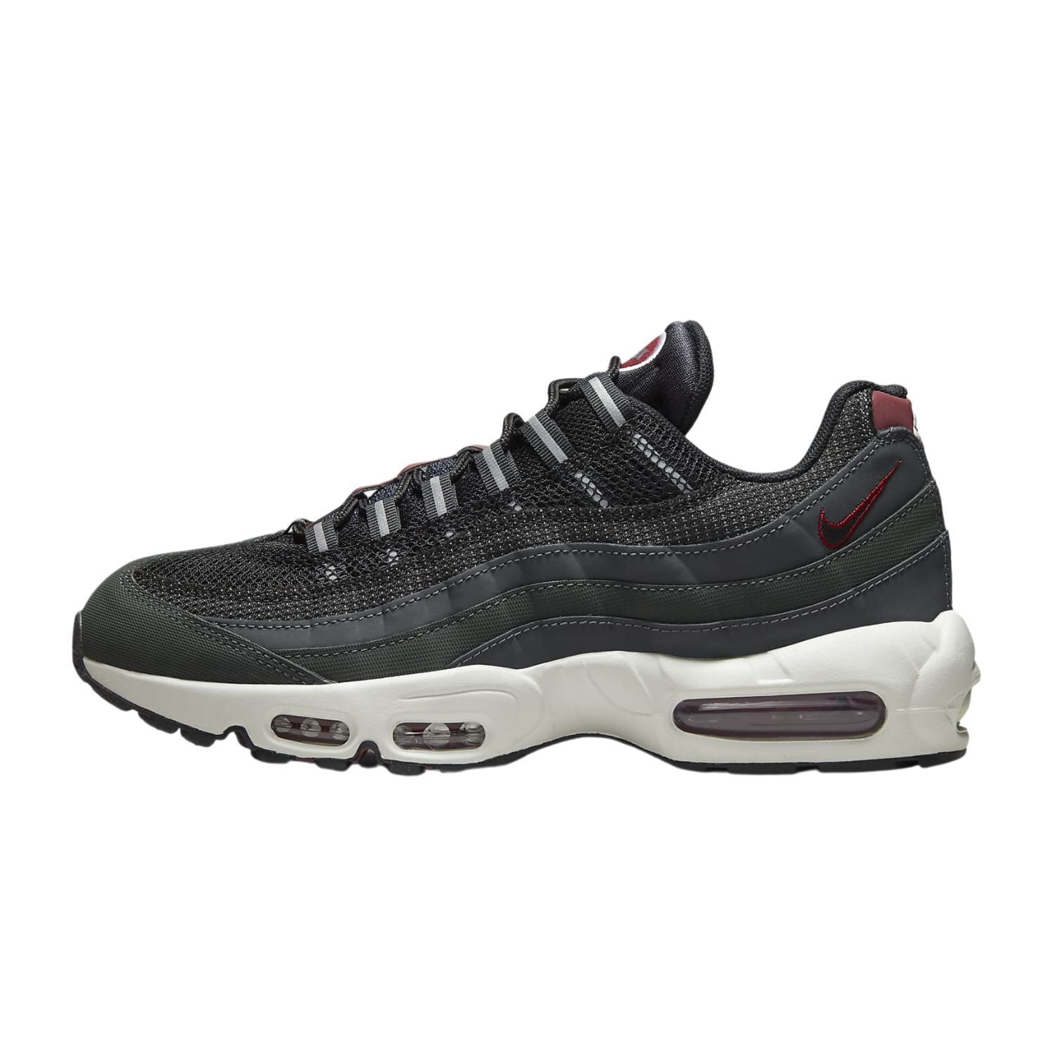 Red gray and black air max 95 on sale