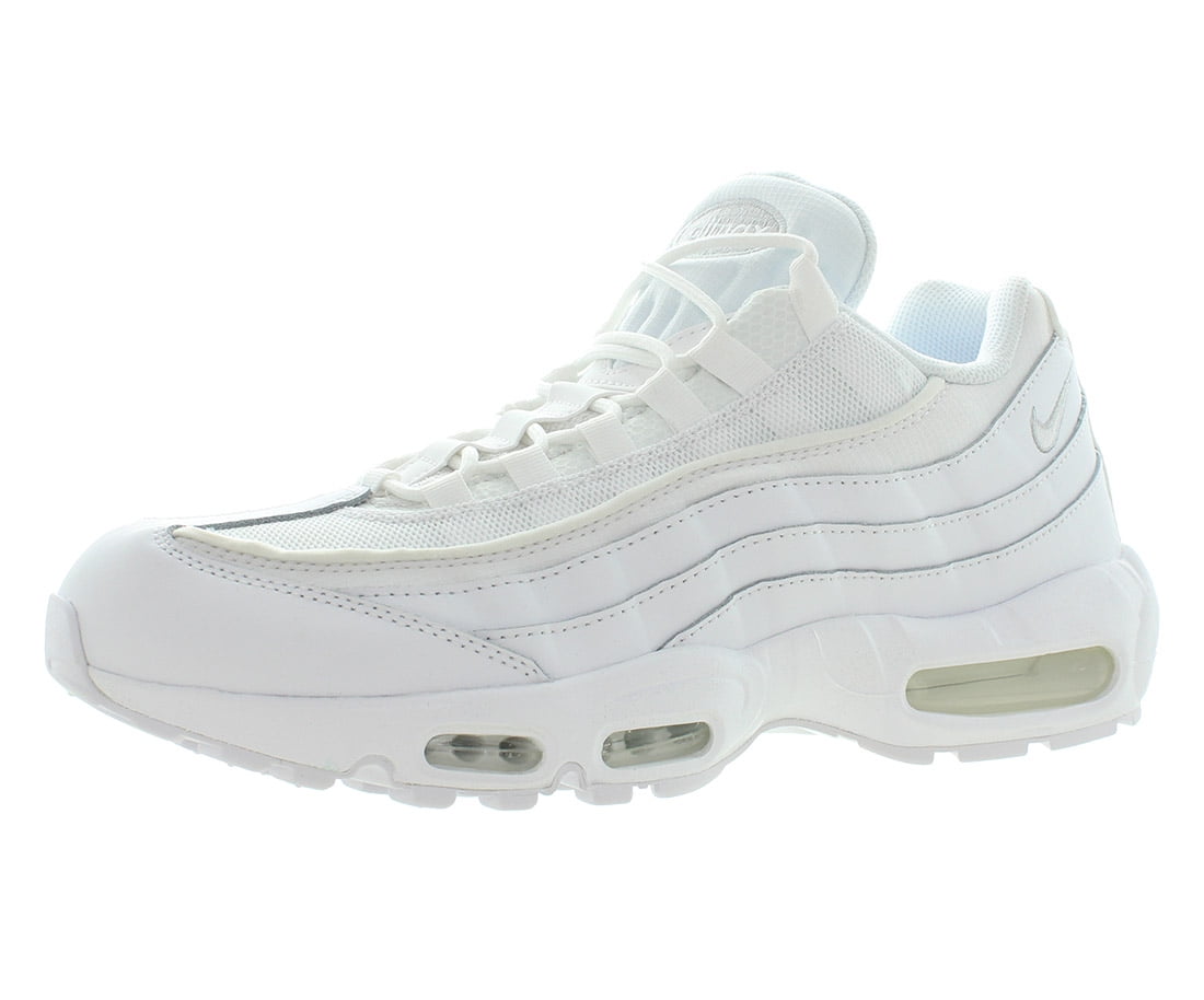 Nike Air Max 95 Essential Sneakers, Triple White, Mesh and Leather